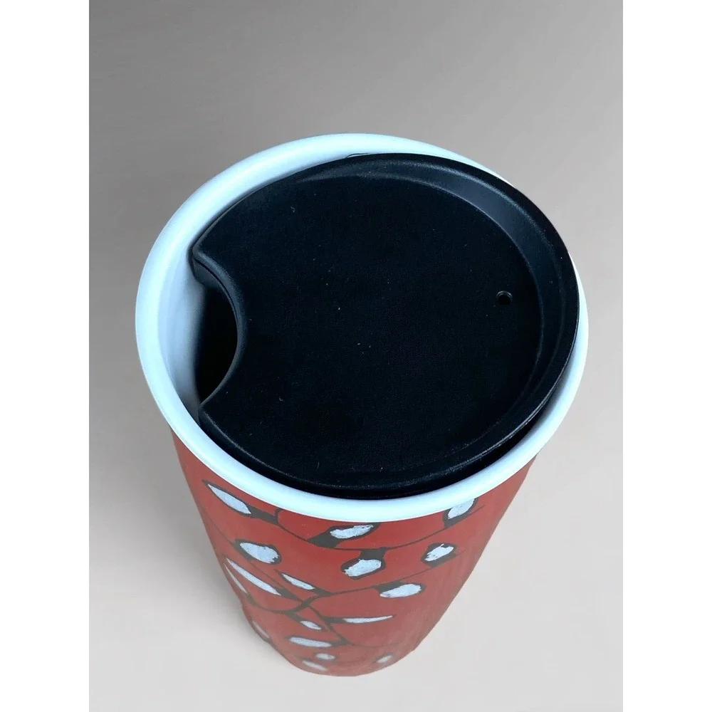 Starbucks 2016 Christmas Travel Mug‎ Red with String Lights
